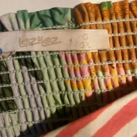 Simons floral short sleeve trendy cotton summer print casual bohemian crop top L - Picture 4 of 5